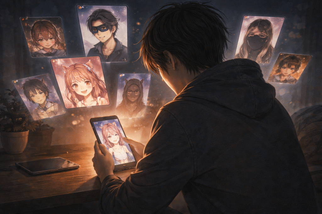 Digital avatars representing modern masked identities online