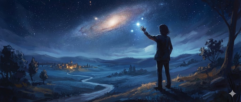 Human imagination reaching toward the impossible