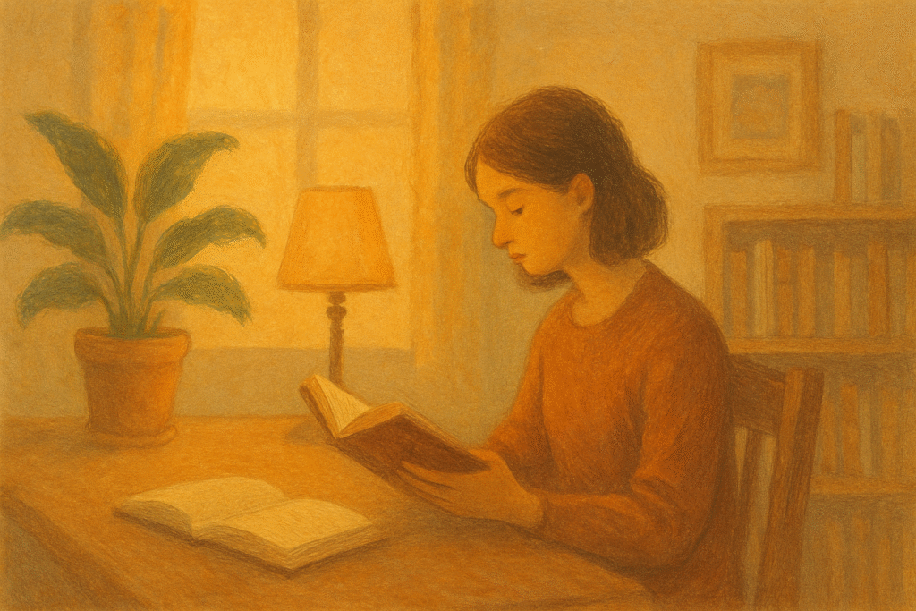 Soft morning light entering through an open window