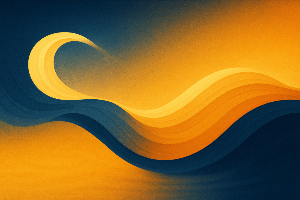 Abstract flowing ribbon of light symbolizing the texture of time.