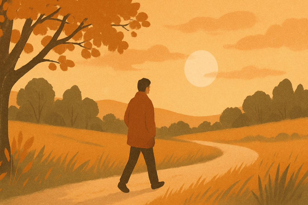 How a simple walk becomes a quiet conversation with the self