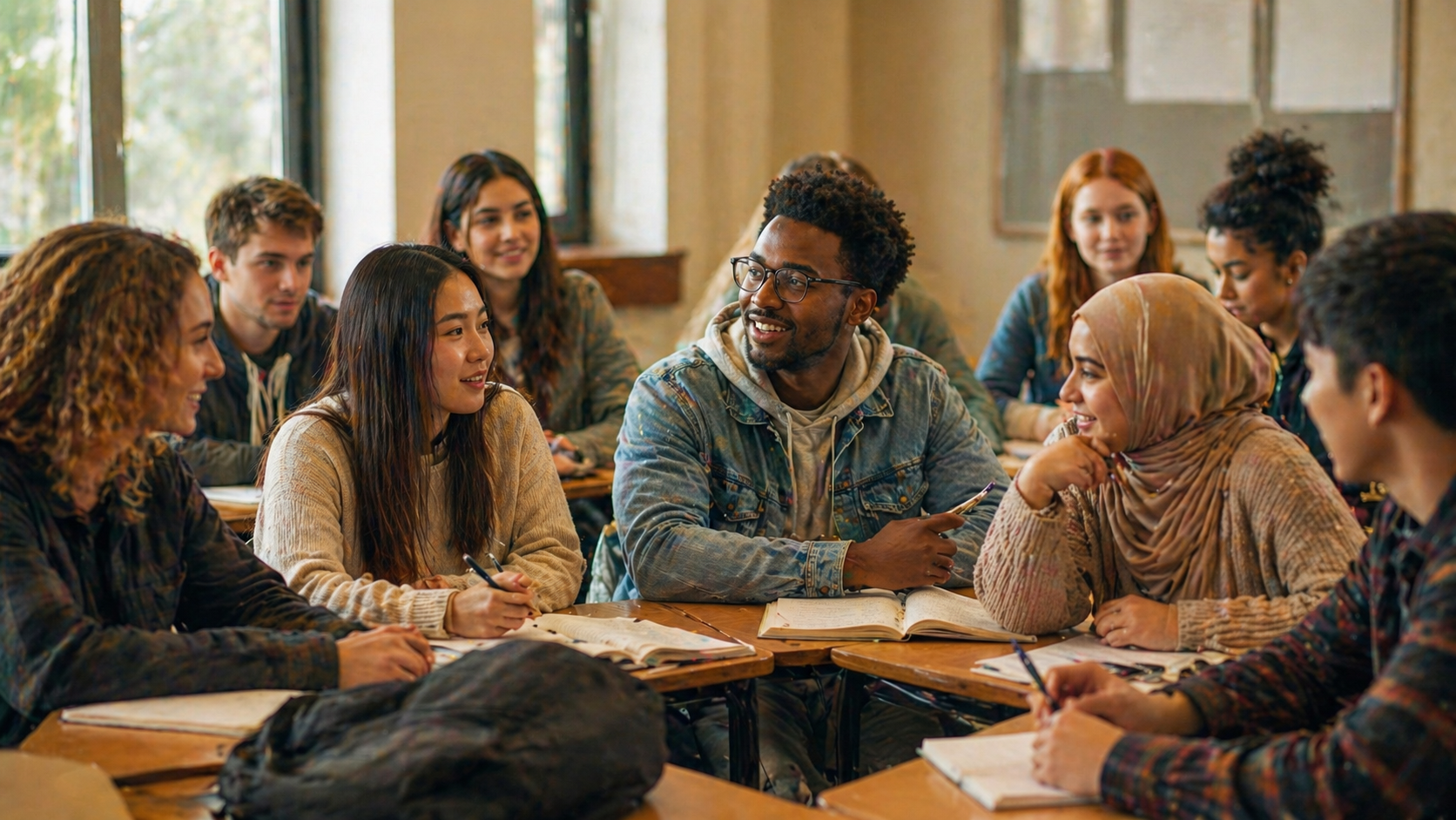 diverse students in inclusive classroom