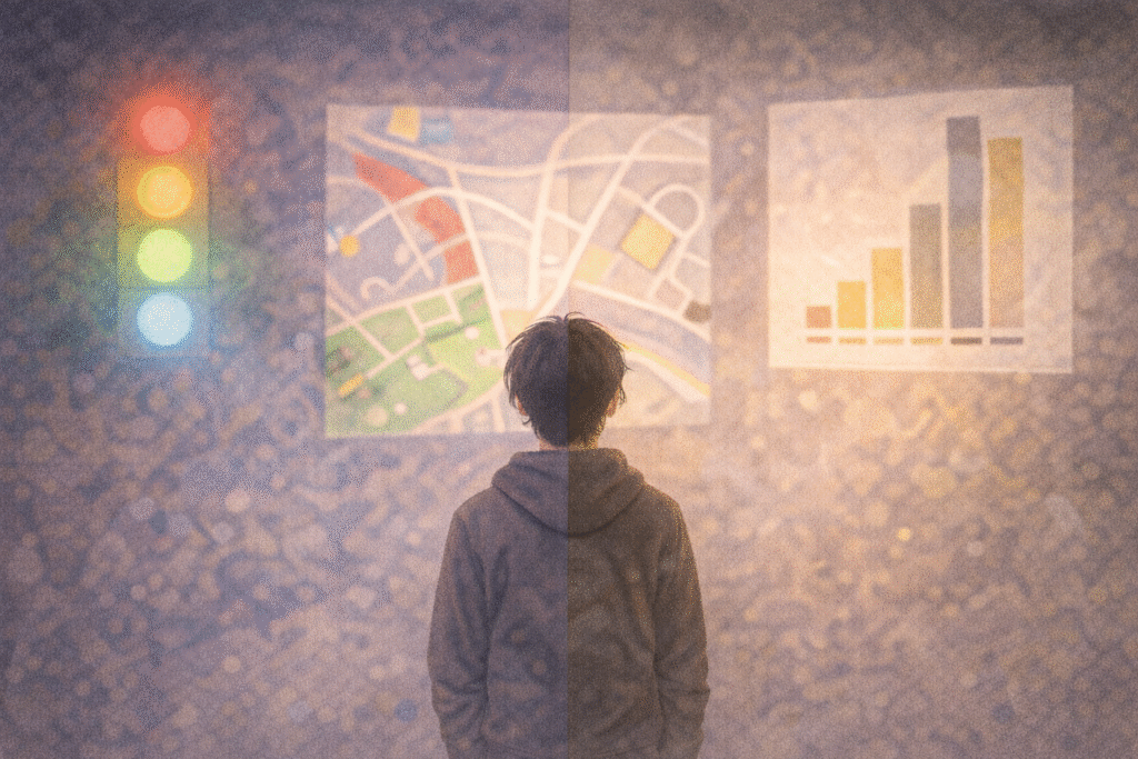 Different color perception showing how the same information can be interpreted differently