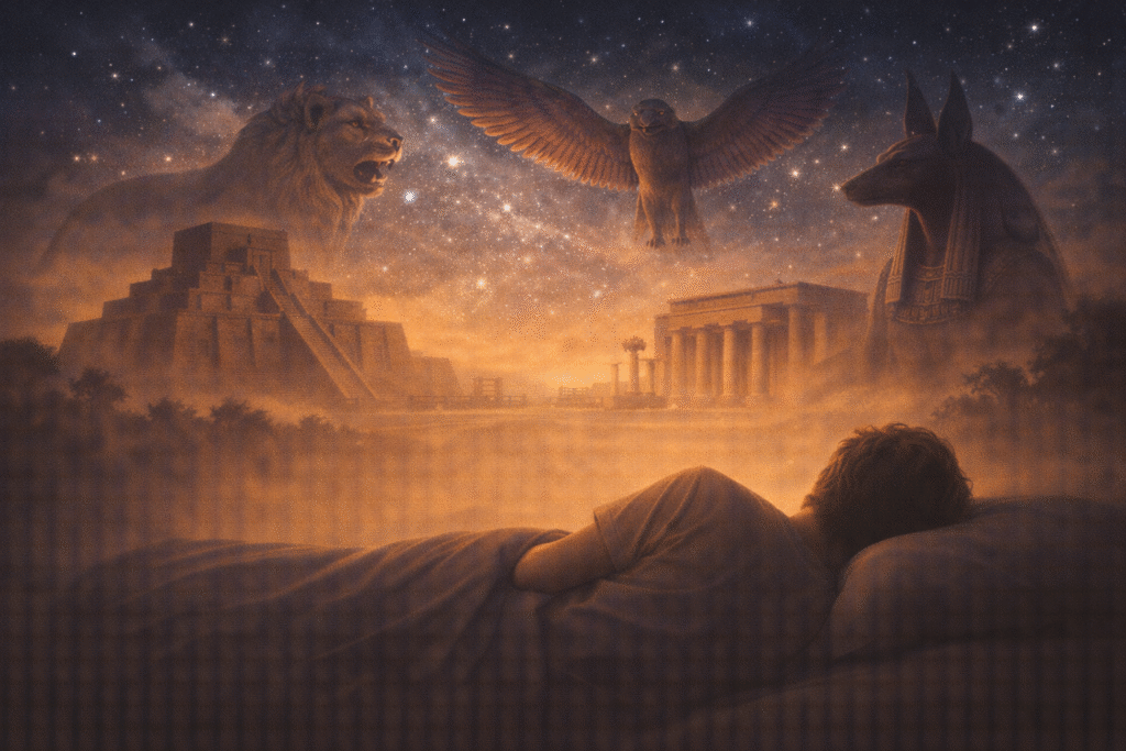 Ancient cultures interpreting dreams as messages from gods