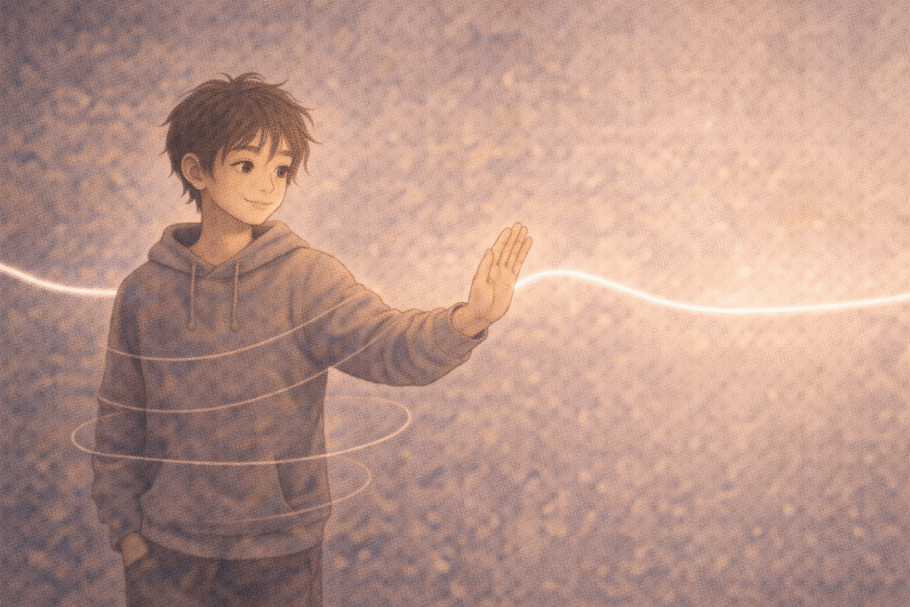 A calm person setting healthy emotional boundaries