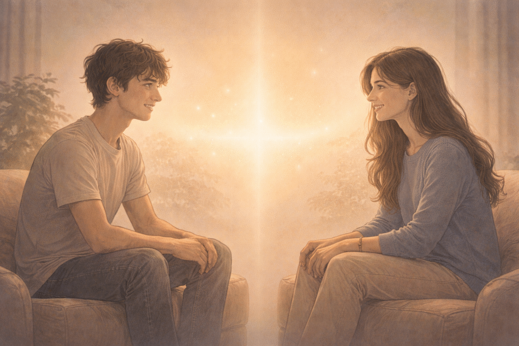 Balanced emotional relationship with mutual respect and boundaries