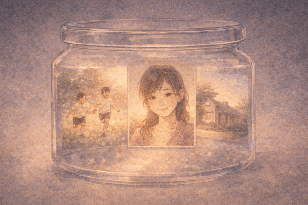 Memory represented as a container holding fixed moments from the past