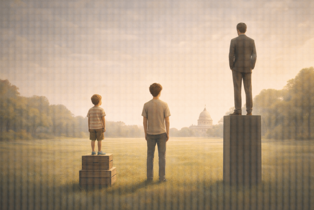 Social inequality emerging within a minimal state, questioning justice and the common good