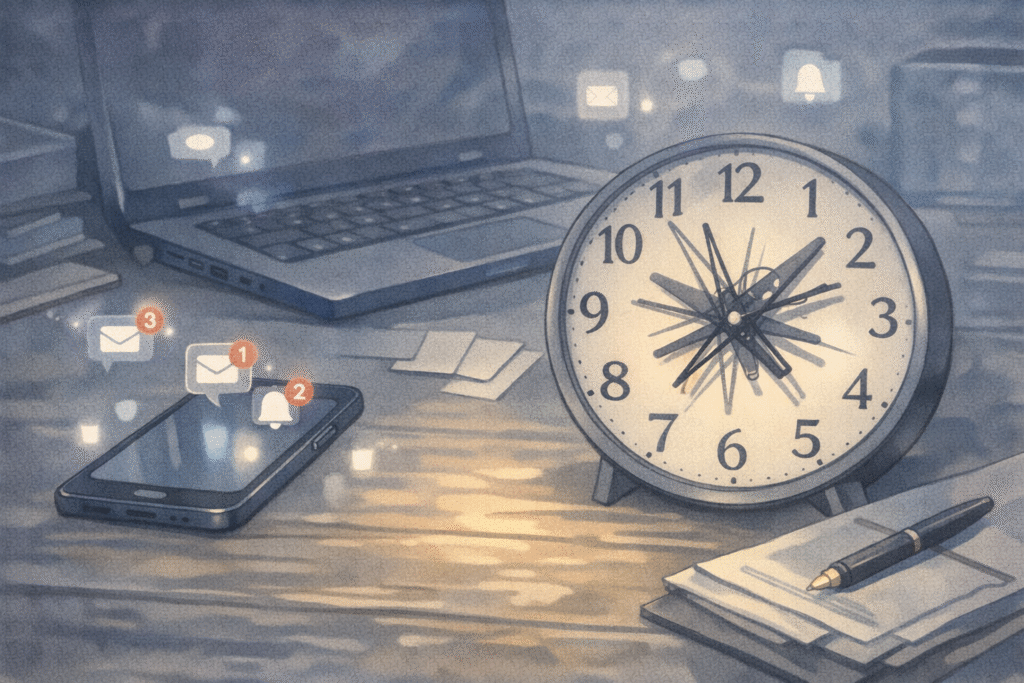 Fragmented time and constant distractions in modern life