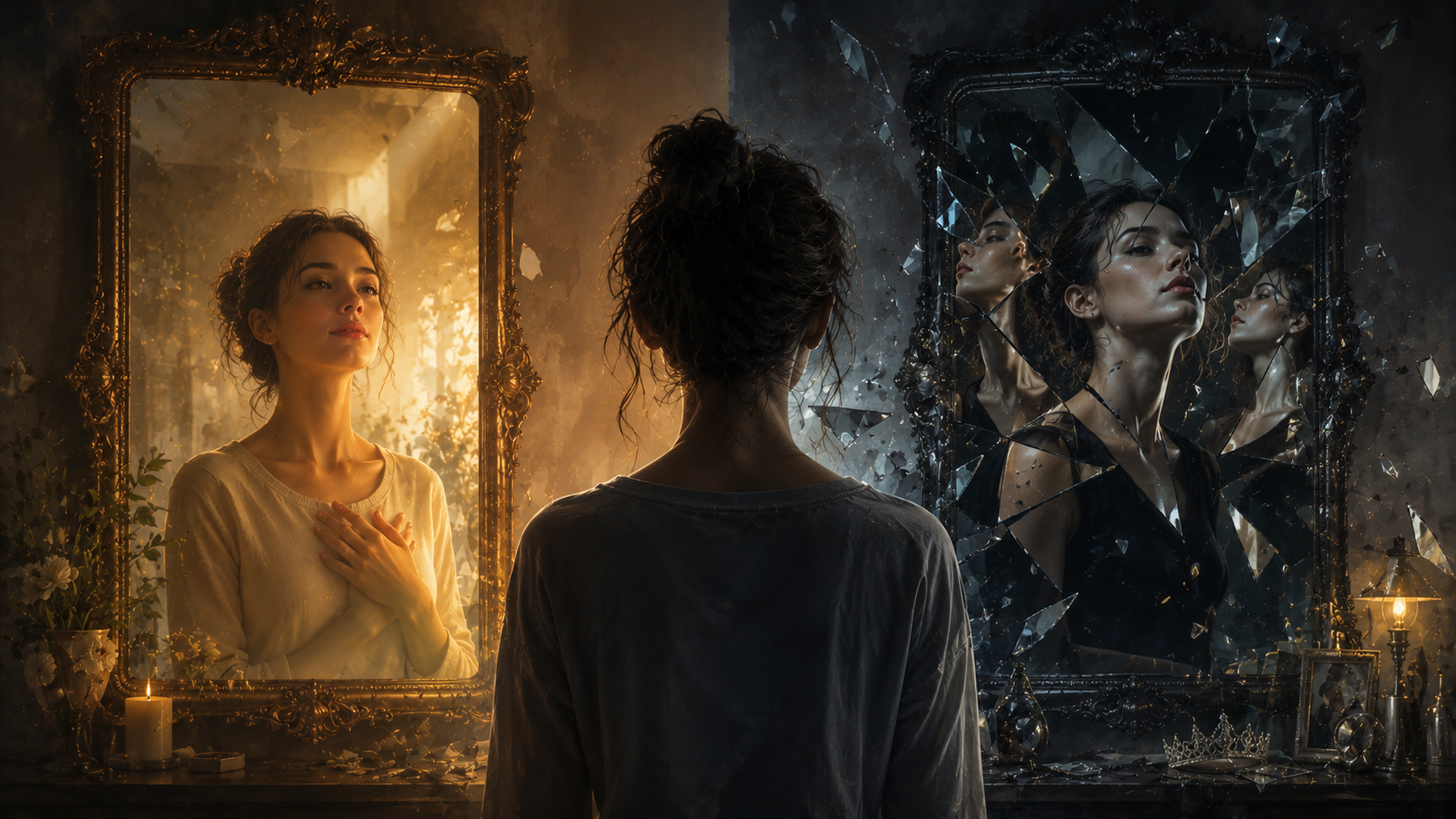 healthy self esteem and narcissism contrast