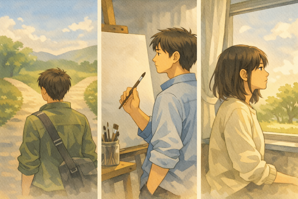 A person pausing thoughtfully, representing human intuition