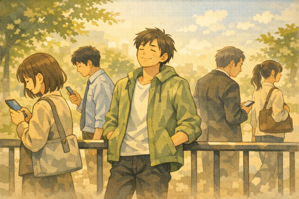 People focused on their own thoughts, not others