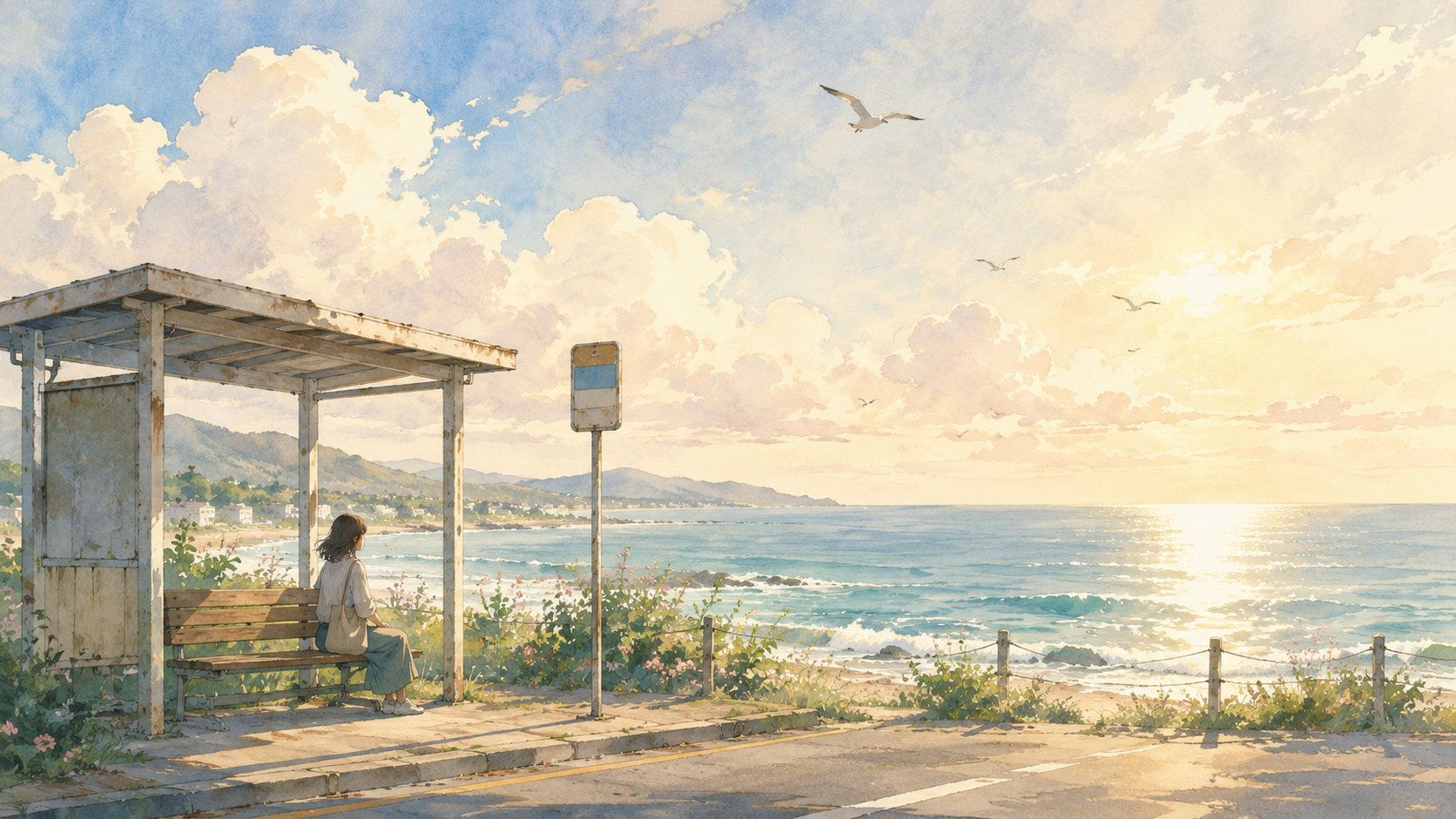 A Seaside Bus Stop – The Landscape of Waiting