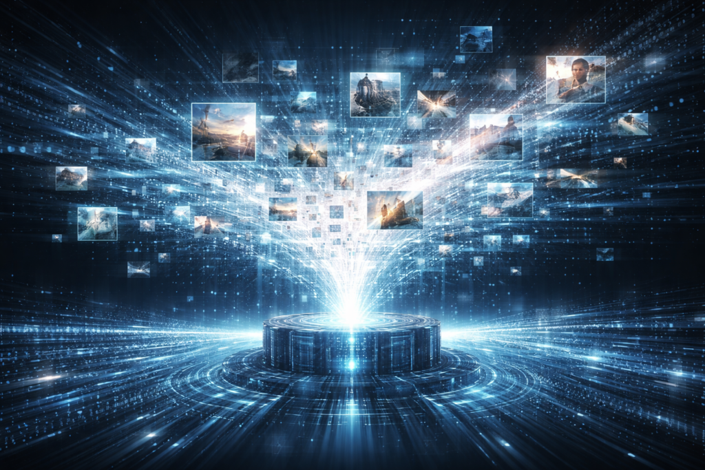 AI generating dream-like data patterns