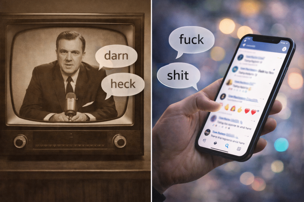 Changing boundaries of taboo language over time