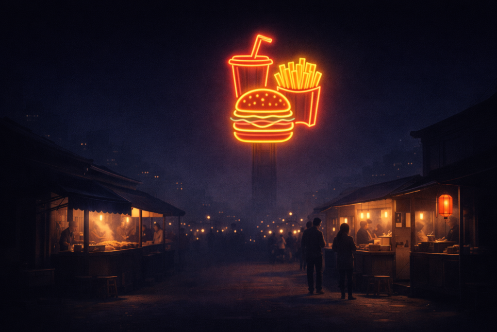 symbolic illustration representing cultural imperialism and cultural dominance