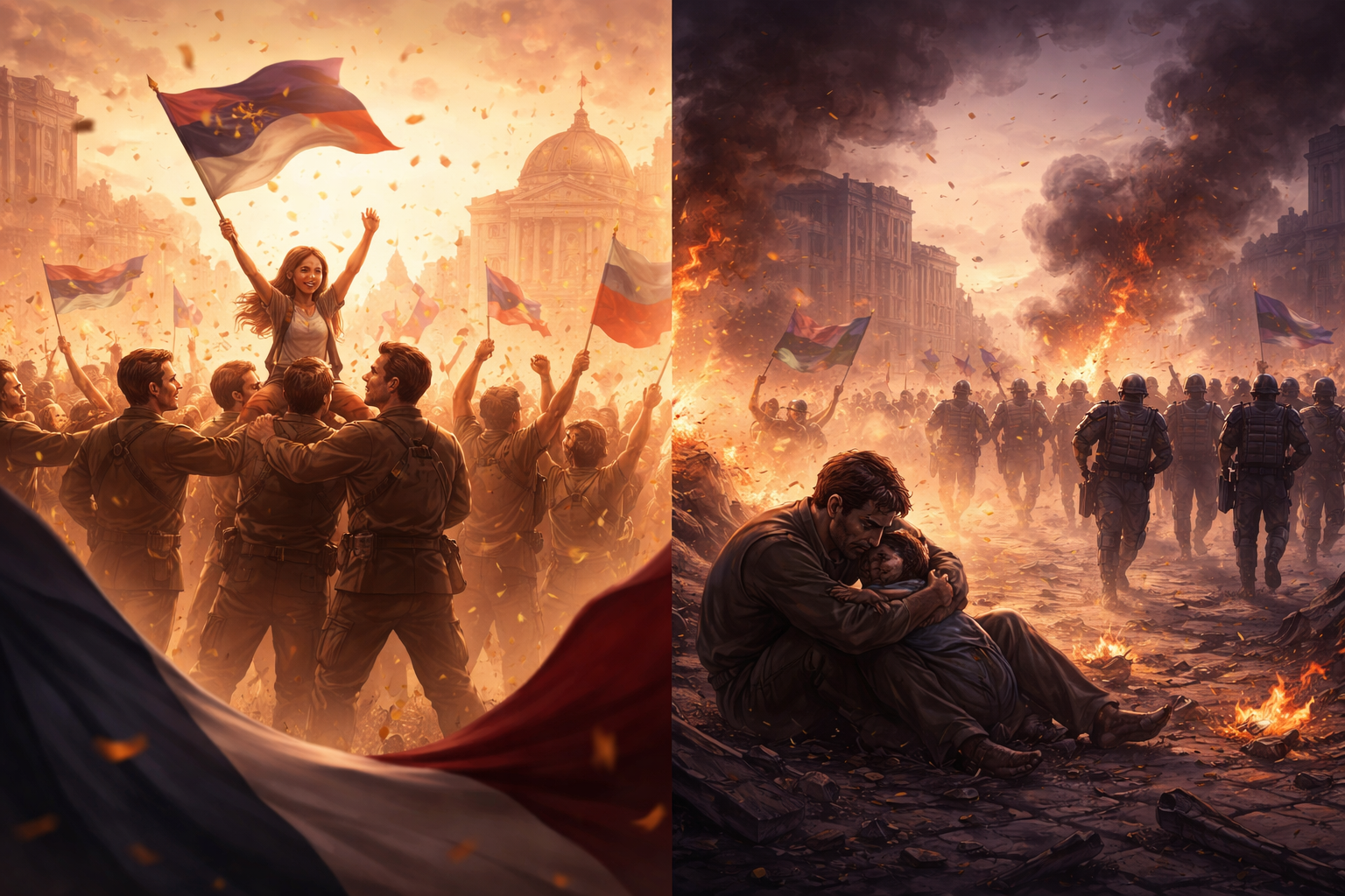 same historical event interpreted differently