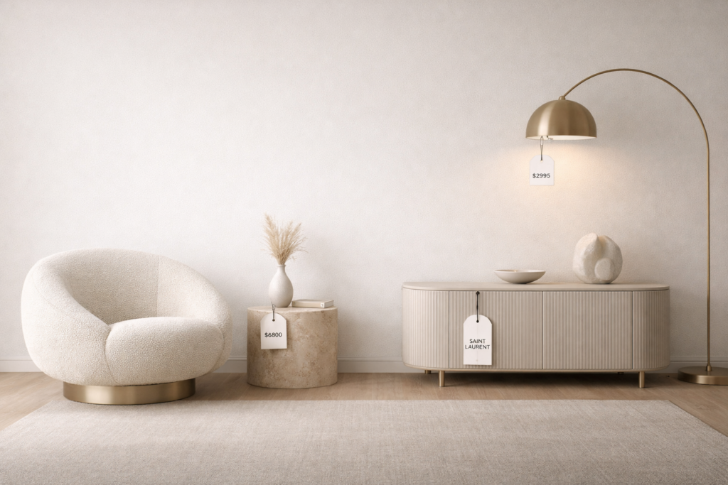 minimalism with hidden signs of wealth