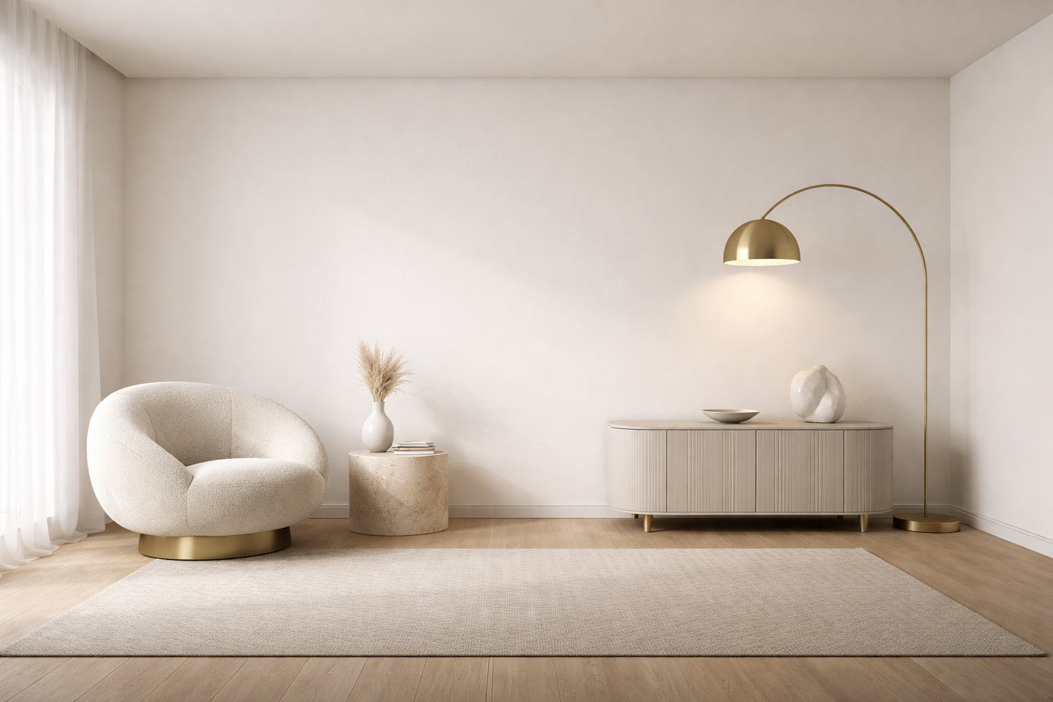 minimalist space with subtle luxury elements