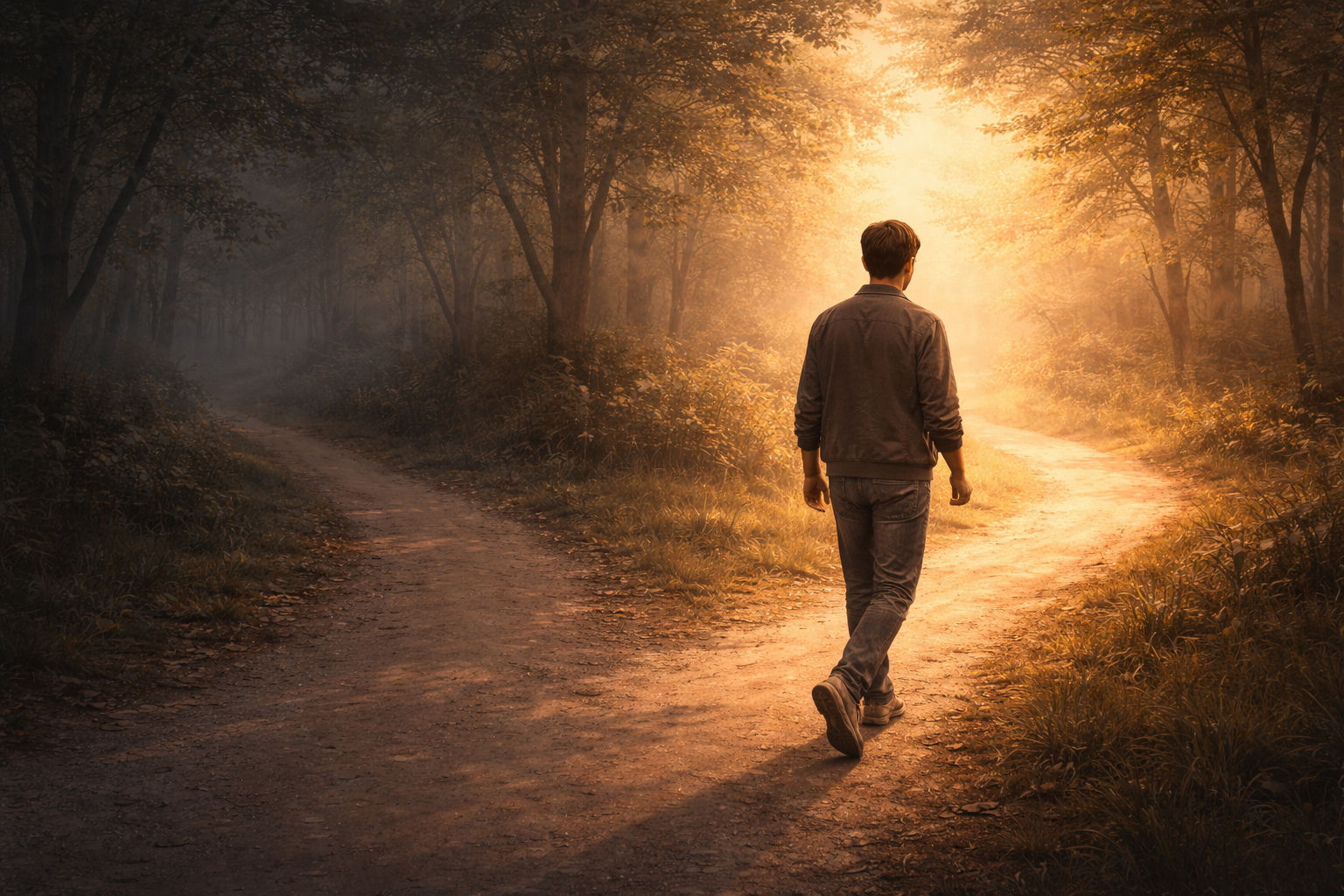 person choosing right path unconsciously