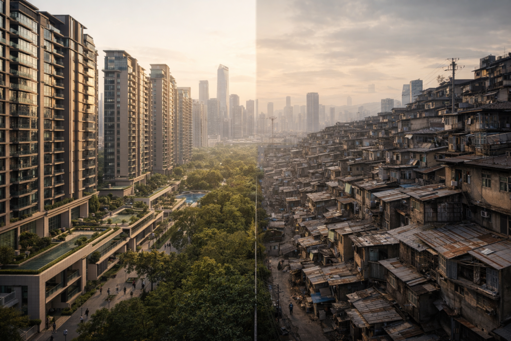 urban inequality between rich and poor areas