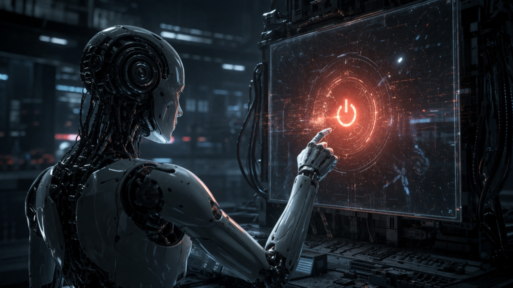 AI facing shutdown decision screen