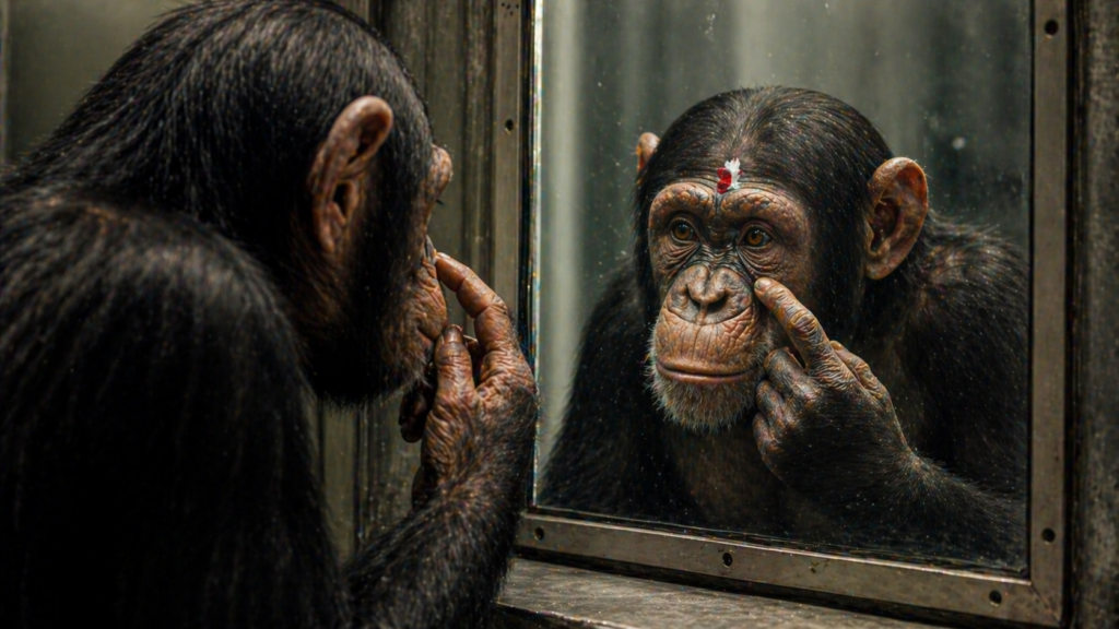 animal mirror self awareness test