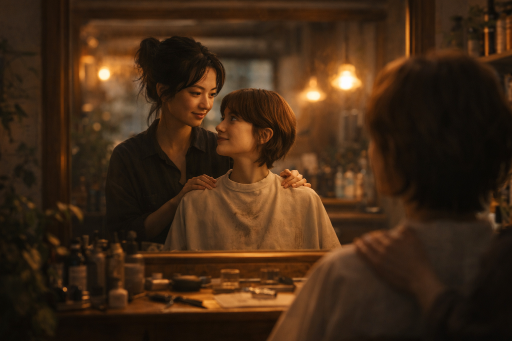 hair salon mirror emotional connection