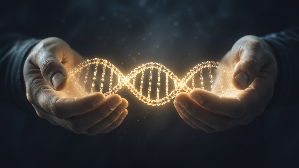 human holding DNA ethical control