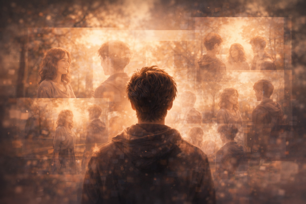 overlapping reconstructed memories scene