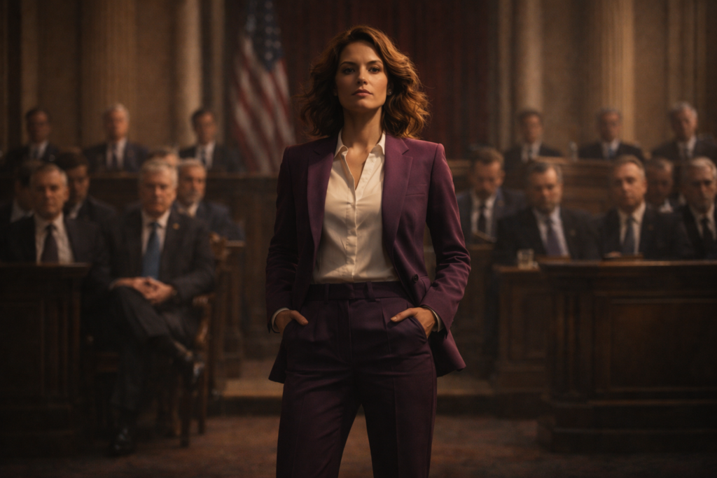 woman wearing pantsuit equality