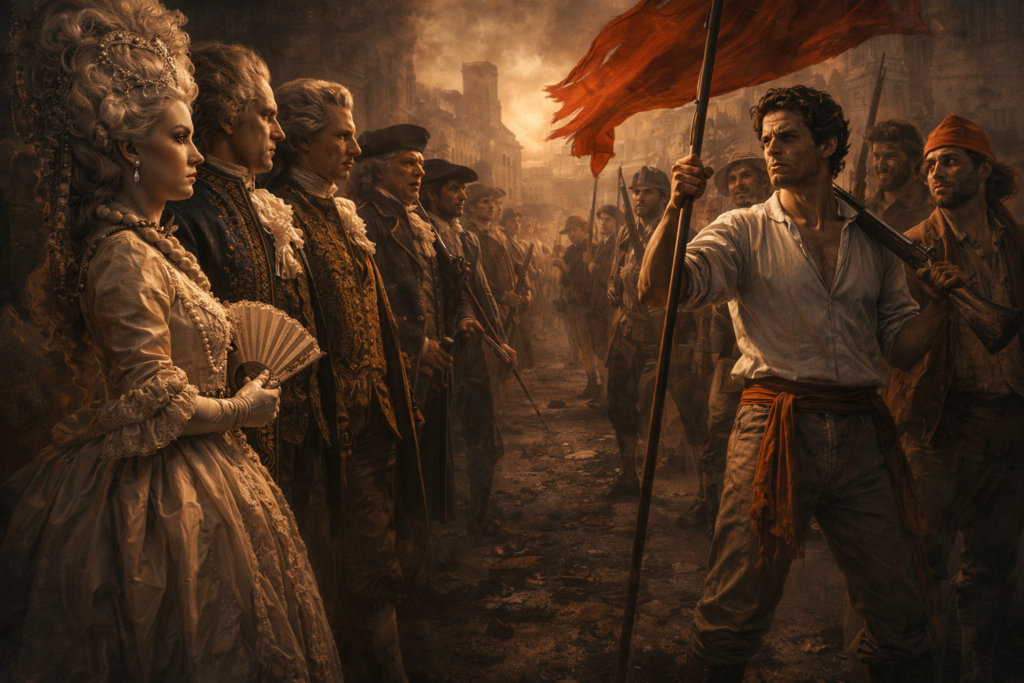 french revolution clothing contrast