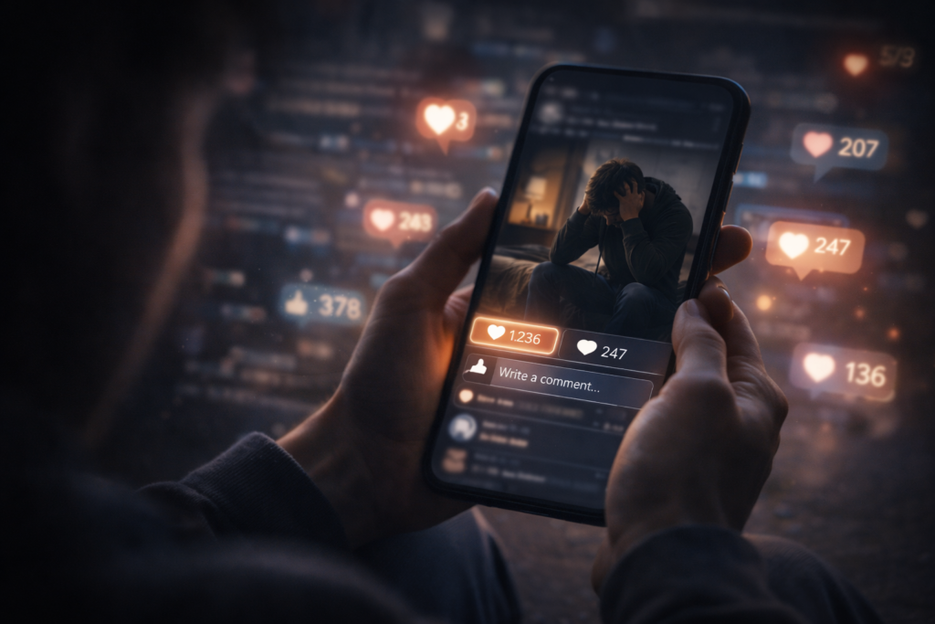 emotional post social media attention