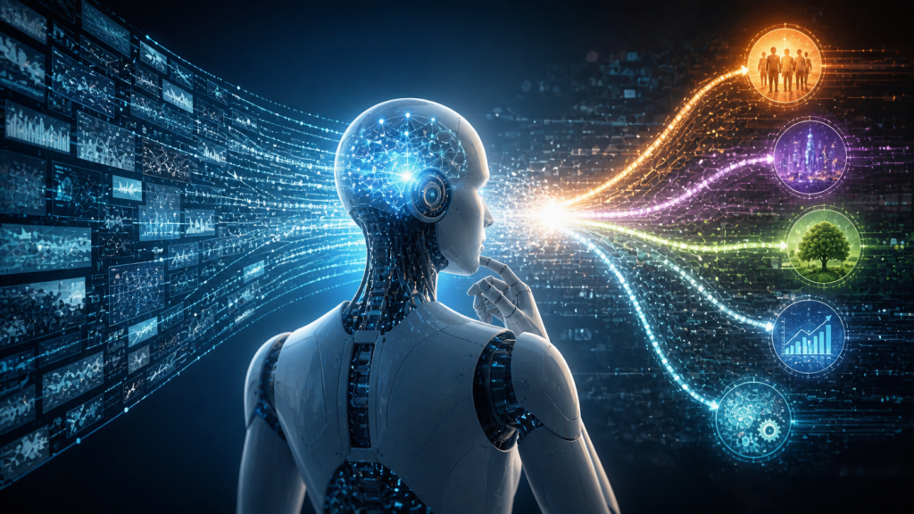 AI analyzing data decisions