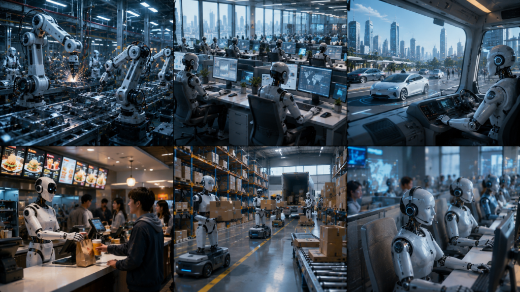 AI replacing human workers in multiple industries