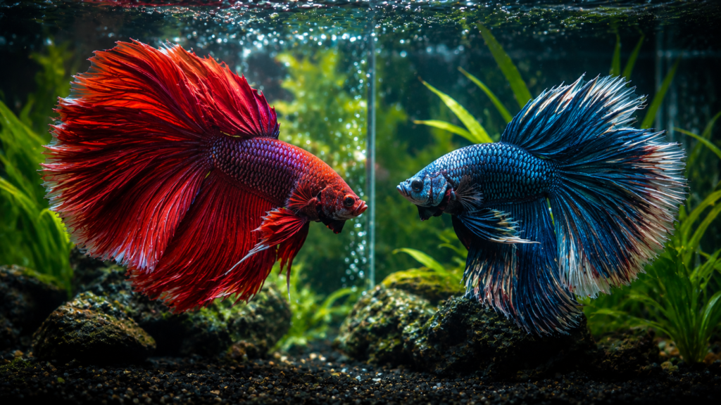 betta fish defending territory