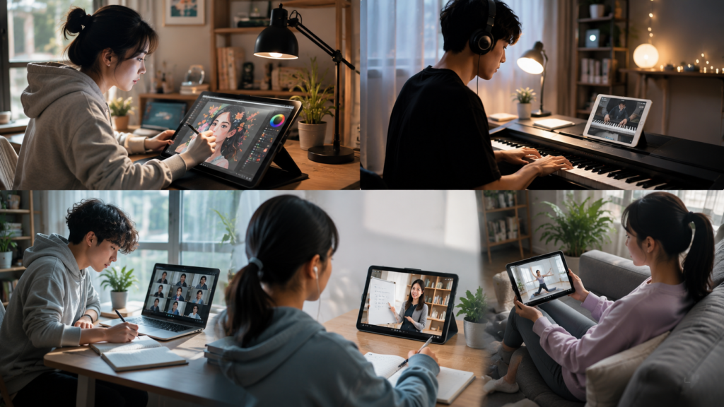 online learning and accessible hobbies