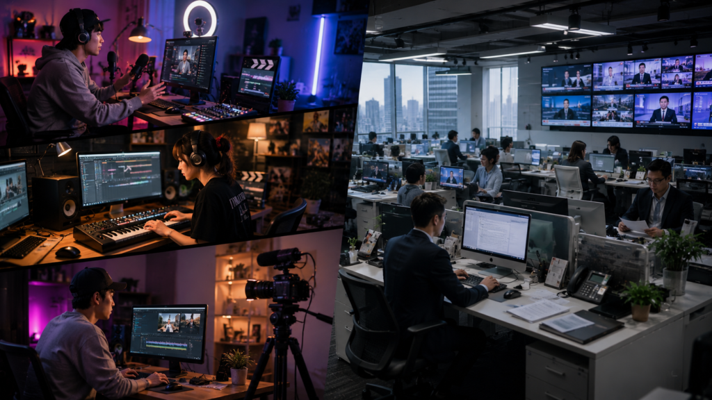 digital creators challenging traditional industries
