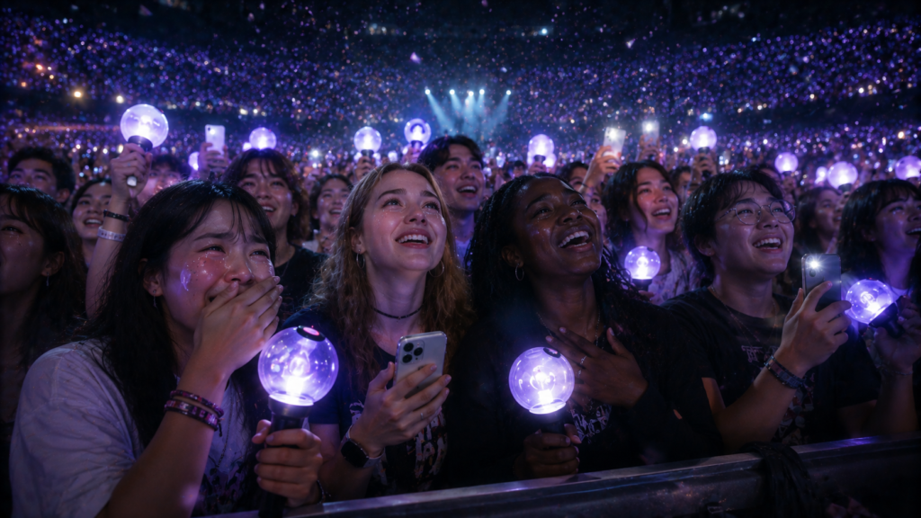 fans emotionally connected at concert