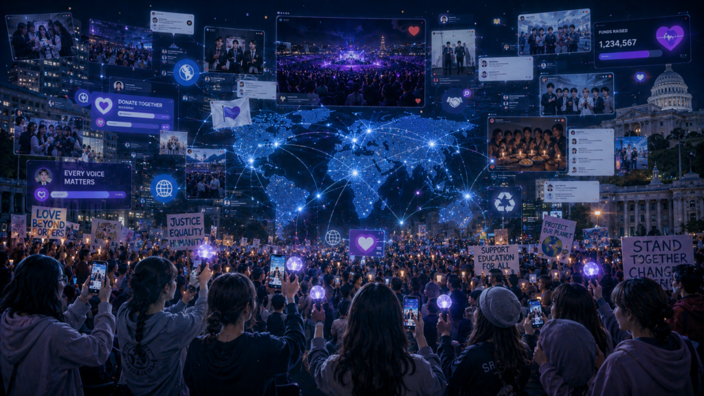 online fandom participating in social activism