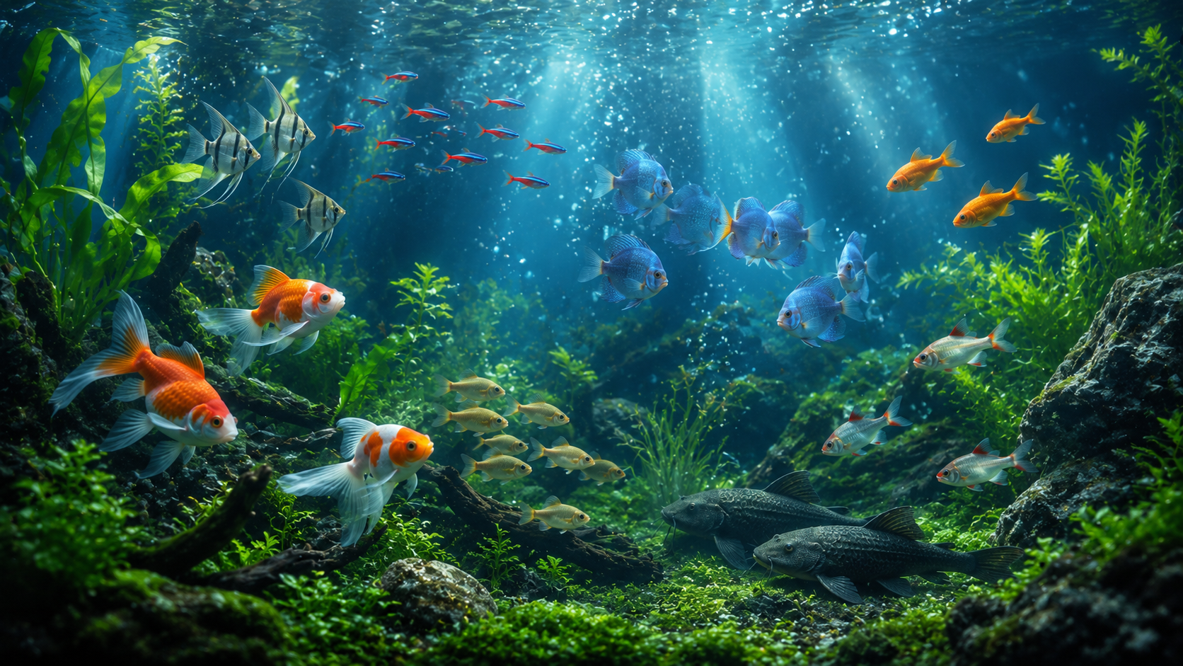 social behavior among fish underwater