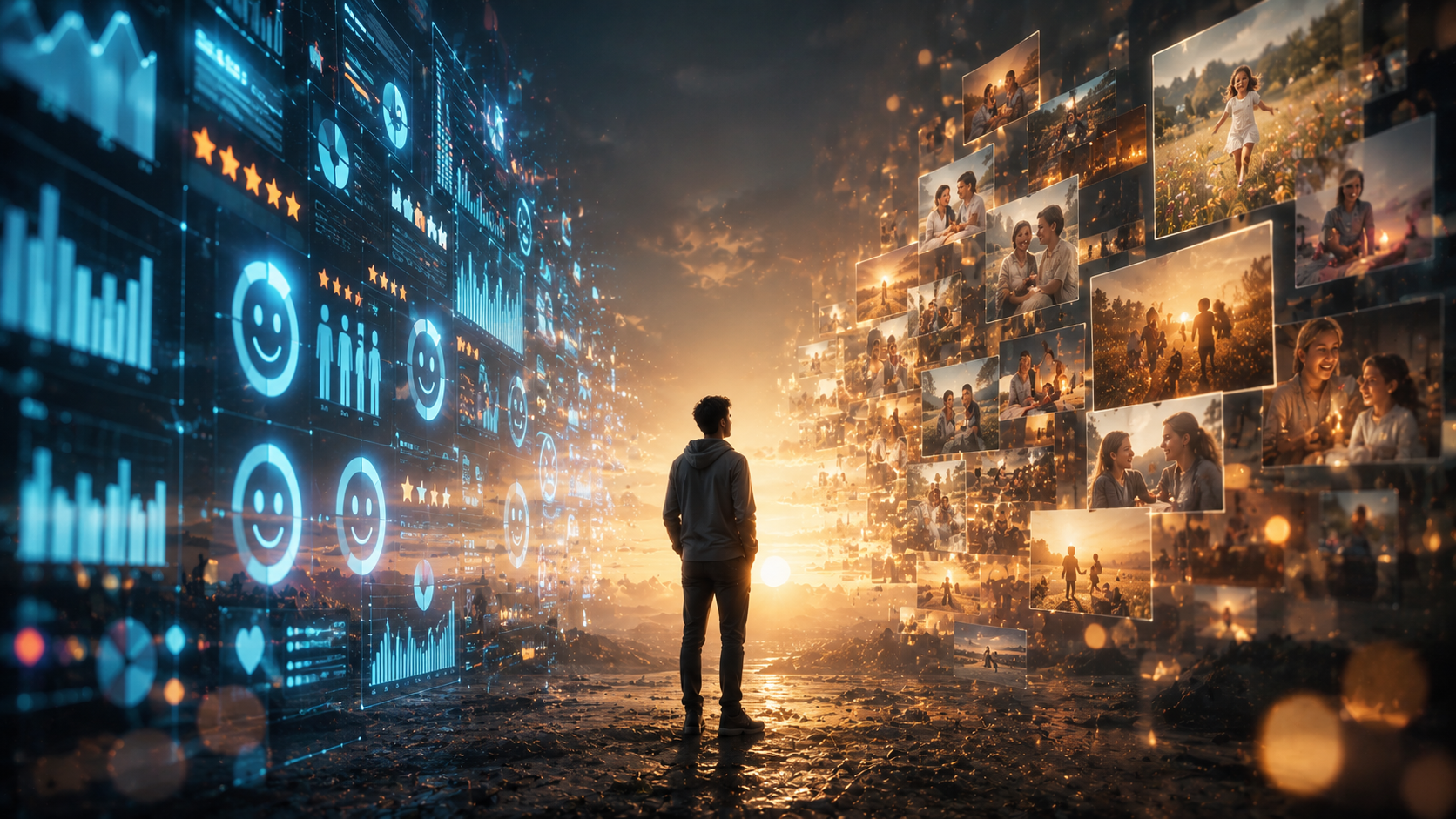 human happiness between emotion and statistics