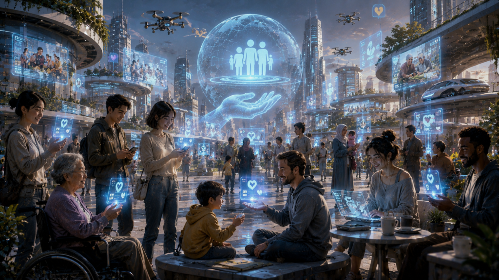 future society debating universal basic income