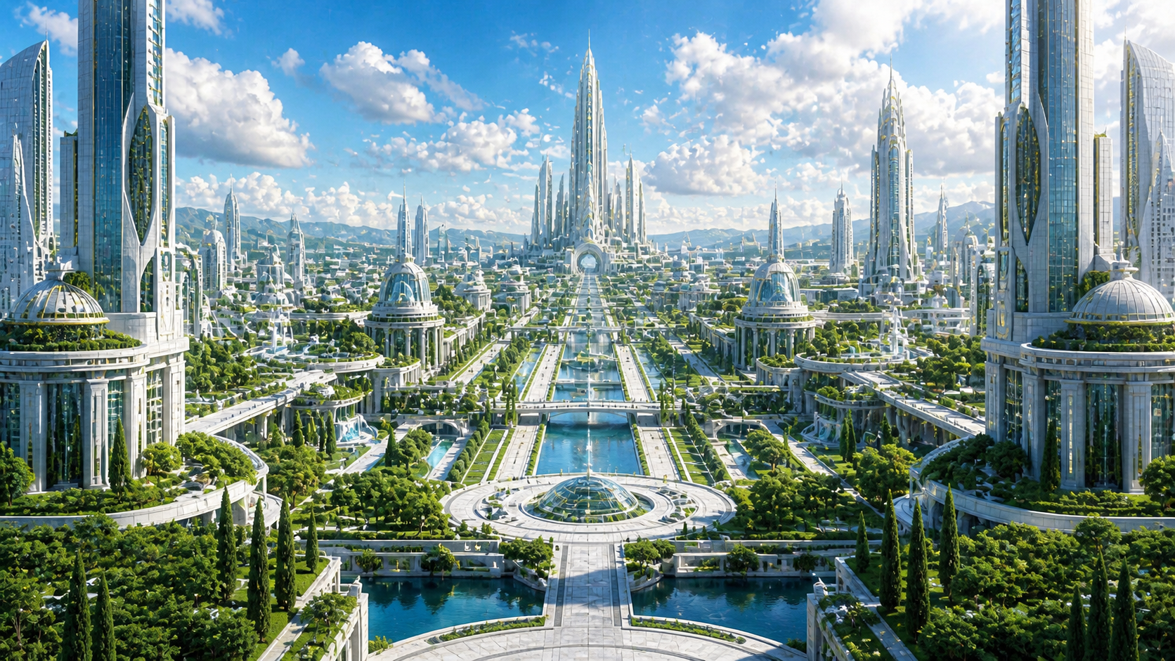 perfect utopian city symmetry