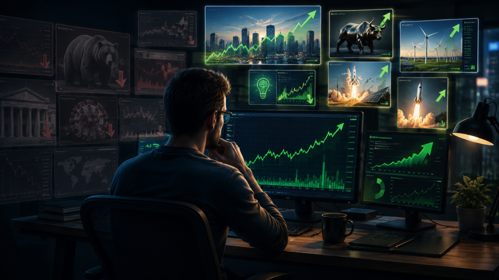 investor focusing only on information that supports existing beliefs