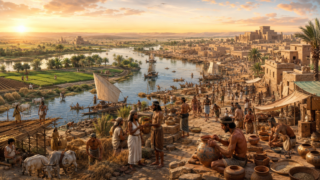population growth supporting the rise of early civilizations