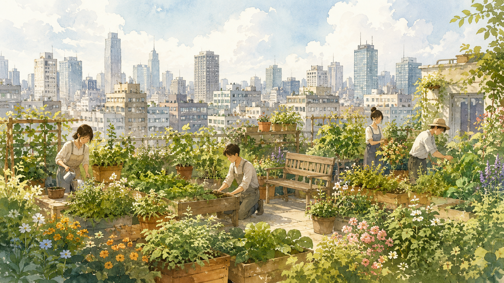 A Rooftop Garden in the City