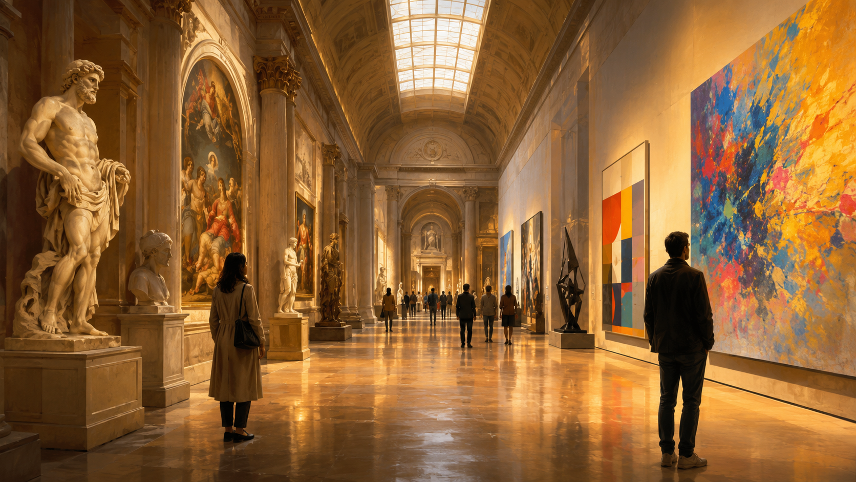 classical and modern art expressing human emotion across history