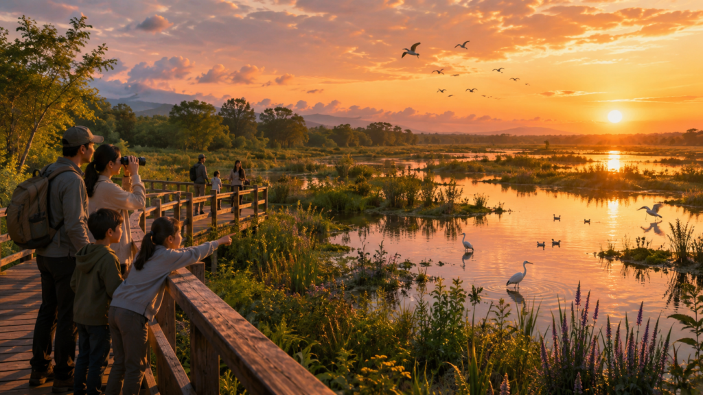 people protecting wetlands for future generations