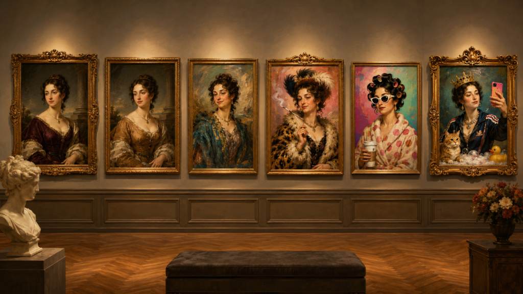 artwork changing from imitation into creative parody